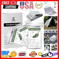 3-Pack Emergency Mylar Thermal Blankets - Essential for Outdoor Survival