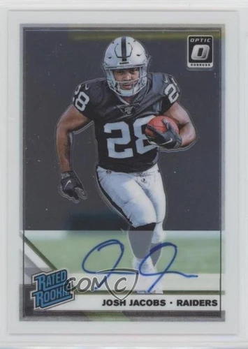 2019 Panini Donruss Optic Rated Rookie Auto /50 Josh Jacobs #158 Rookie Auto RC