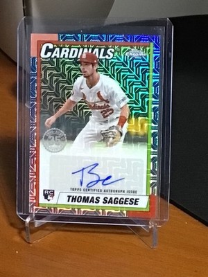 2025 Topps Series 2 Thomas Saggese 1990 Mojo Auto RC Cardinals