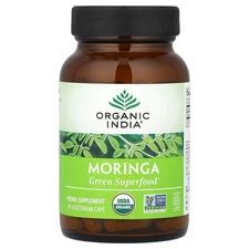 Organic India Moringa 90 Veggie Caps Gluten-Free, Organic, Vegan, Vegetarian
