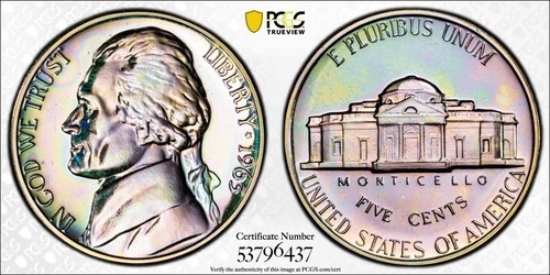 1963-P Jefferson Nickel Proof — photo from another recent sale
