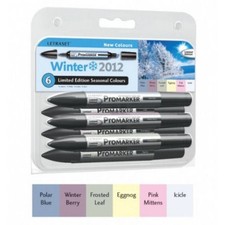 Letraset Promarkers - 6 Marker Set - Limited Edition 2012 - New Winter Colours
