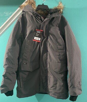 Gerry Water Resistant Down Parka Men's Dark Grey Medium Duck Feather Jacket