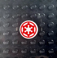 LEGO White Tile Round Red Star Wars Imperial Logo Pattern 14769pb262