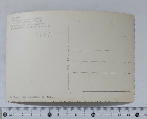 36918 Cartolina - Napoli - Pompei - Portico del Tempio di Apollo - Imagen 2 de 2