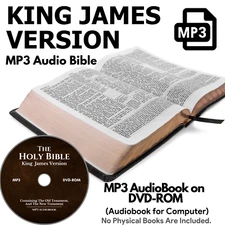 King James Version Audio Bible Christian Audiobook KJV All 66 Books on MP3 DVD