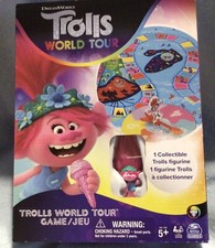 DreamWorks Trolls World Tour Game w/ 3" Poppy Figurine New In Box
