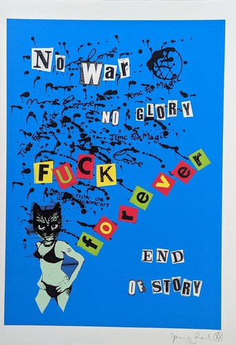 jamie reid No War No Glory F@ck Forever Signed Ltd Edt Nod 23/300 Oversized..... - Picture 5 of 6