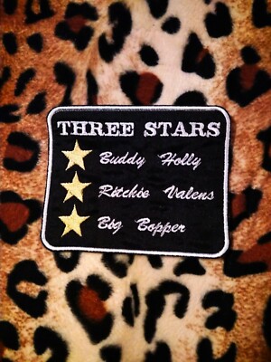 Three Stars, Buddy Holly, Ritchie Valens, Big Bopper Patch
