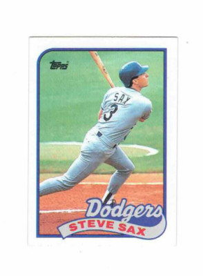 Steve Sax Dodgers 2B #40 Topps 1989 Baseball Card | eBay