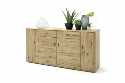 Massivholz Sideboard 186x90x44cm Wildeiche Bianco geölt kommode Anrichte schrank