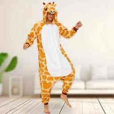Giraffe One Piece Pajamas for Adults Men Halloween Christmas Cosplay Costumes