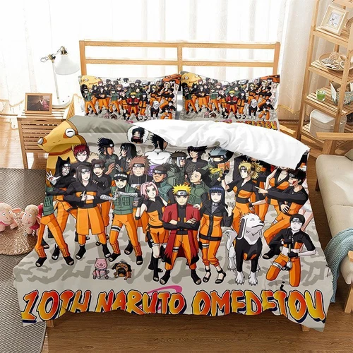 Naruto Bettwäsche Set Uchiha Itachi Deckenbezug Kissenbezug Junge Schlafzimmer - Bild 7 von 18
