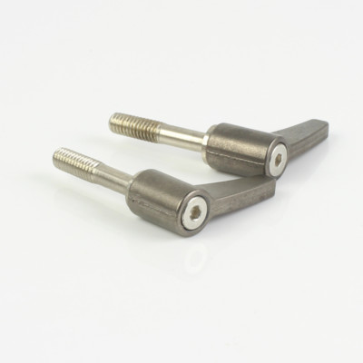 Rotating Knob Titanium M4 20mm Wingnut Thumb Lever Screw fr 15mm Rod Clamp Block