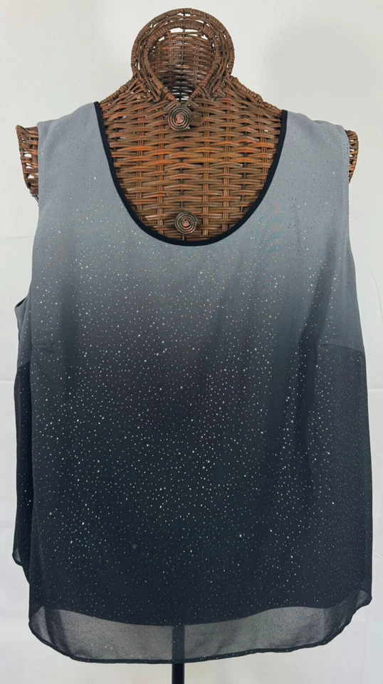 Conjunto Top y Chaqueta Dana Kay 22W Gris Ombre Brillante - Sin Mangas y Manga Larga Foto 2 de 4