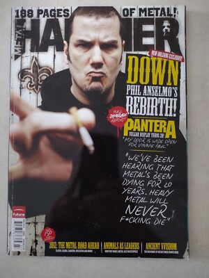 METAL HAMMER Magazine FEB 2012 Issue #227 UK DOWN PANTERA RARE Phil Anselmo