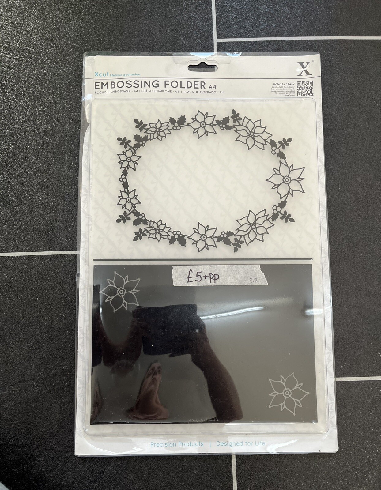 Xcut Square Flowers A4 Embossing Folder | eBay UK