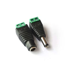 5.5x2.1mm Male / Female DC Power Plug / Jack Connectors for LED CCTV Electronics