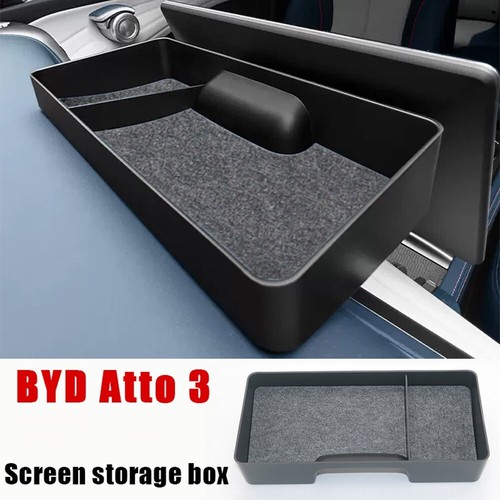 Car Behind Screen Storage Box Tray Organiser for BYD Atto 3 - Picture 2 of 12