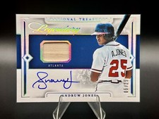 2024 National Treasures Andruw Jones Legendary Lumber GAME USED Silver Auto /25