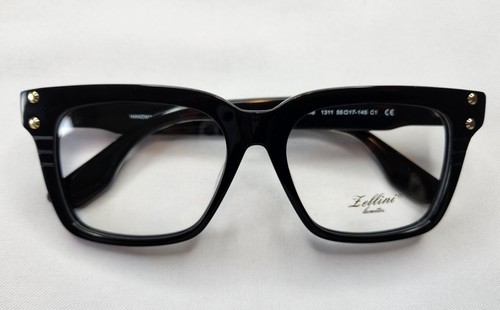 ZELLINI LUNETTES MB 1311 C1 BLACK MEN'S OPTICAL FRAME 55-17-145 MADE IN ITALY - Picture 3 of 8