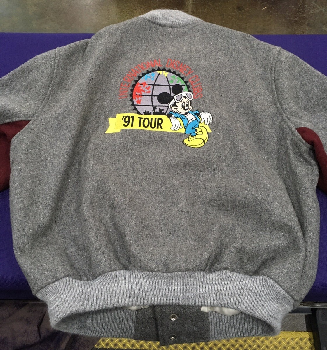 1991 International Disney Clubs Tour Wool Coat/ Jacket - XL Mickey