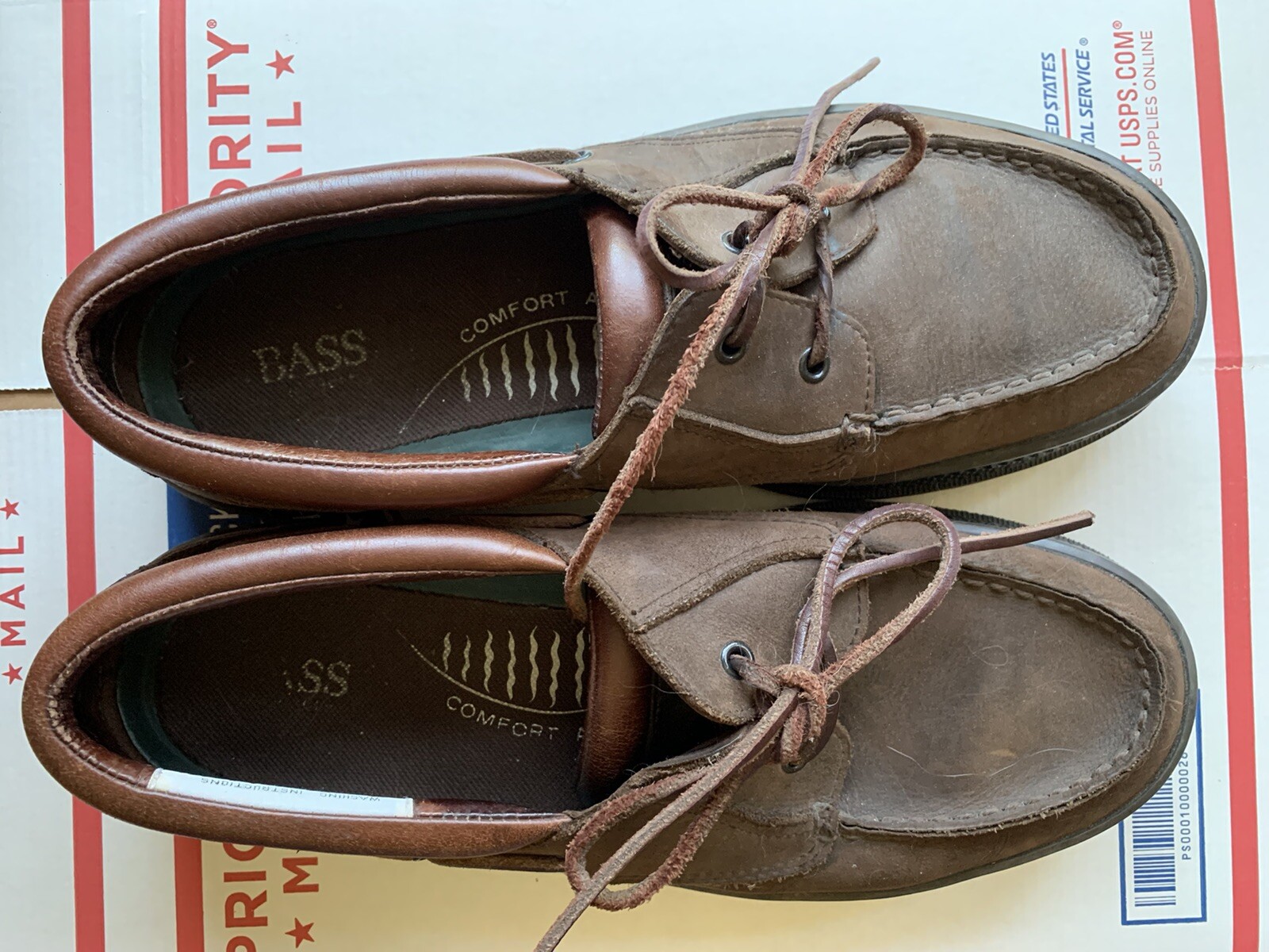 G.H. Bass Brown Leather Boat Shoes 