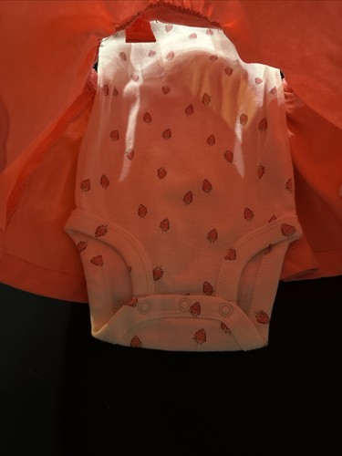 Carter's Strawberry Short-sleeve Bodysuit And Dress 3months NWT - Picture 6 of 7