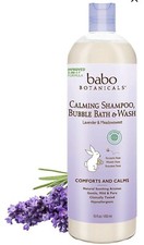 Babo Botanicals Calming Plant-Based 3-in-1 Bubble Bath, Shampoo  Wash 2905