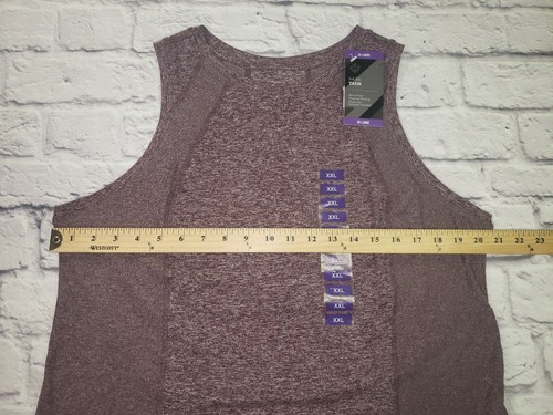 NUEVO Members Mark Mujer Talla XXL Tanque de costilla suave Ciruela absorbente de humedad - Imagen 5 de 5