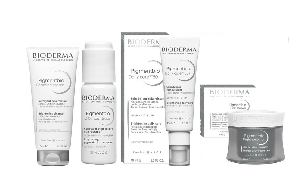 KIT PAQUETE BIODERMA PIGMENTBIO: crema espumosa + crema de noche + crema de día + suero Foto 2 de 2