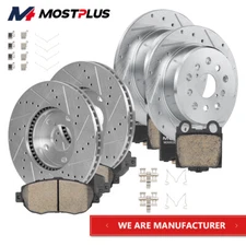 Front+Rear Drilled Brakes Rotors Ceramic Pads For 01-05 Lexus GS300 GS430 IS300