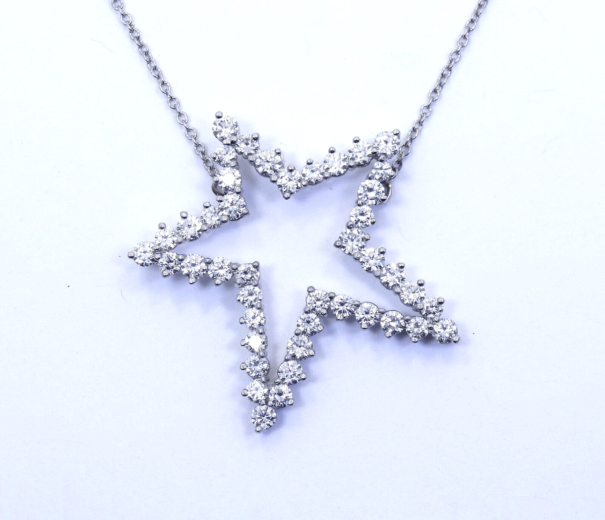 Large Rare TIFFANY & CO 1980 Vintage Platinum 2.5 CT DIAMOND