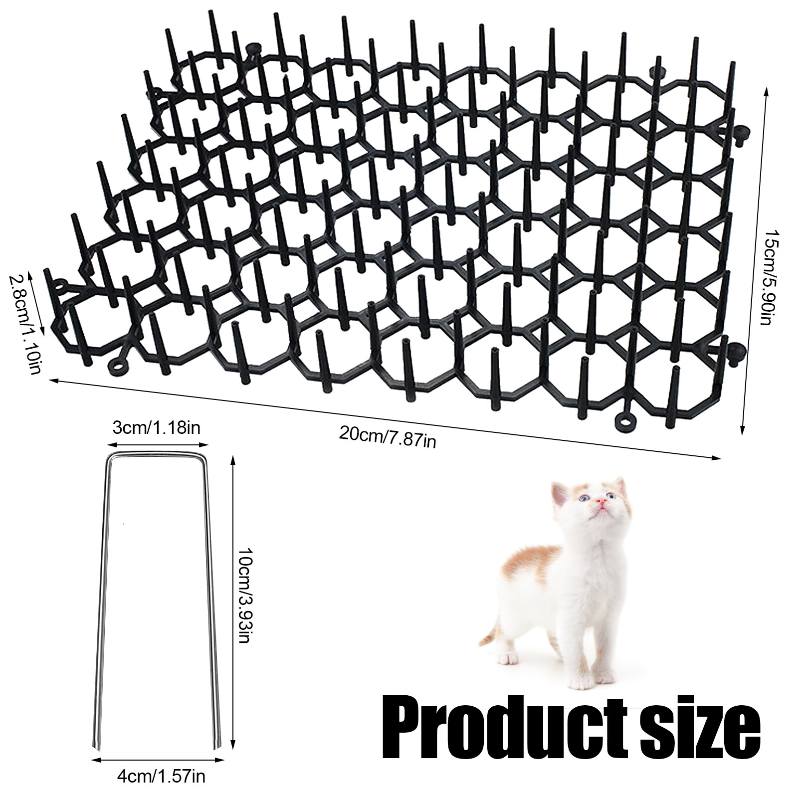 Cat Scat Mat Spike AntiCat Pest Deterrent Thorn Mesh Repellent Prickle