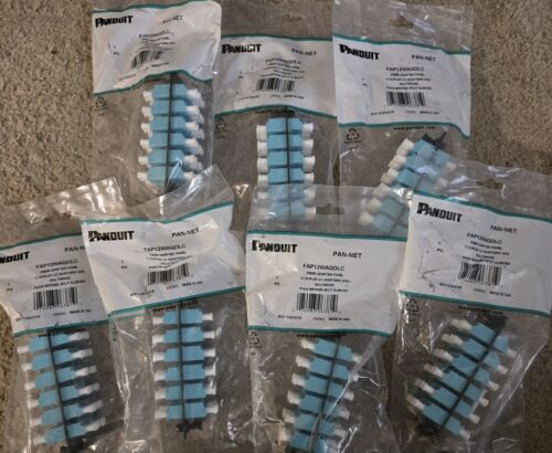 New PANDUIT FAP12WAQDLC Fiber Adapter Panel LC AQUA Multimode FREE SHIPPING