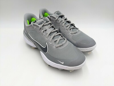 Nike Cleats Mens Size 8 Grey Alpha Huarache Elite 3 Low React CK0746-002 Spikes