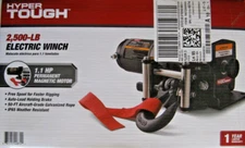 Hyper Tough 2500Lb 12V DC Electric ATV Winch 50' Steel  Rope &  Mounting Bracket
