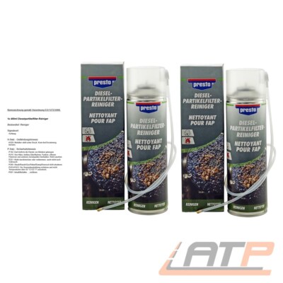 2x 400ml PRESTO DIESELPARTIKELFILTER-REINIGER DPF 416613 INKL SONDE MOTIP DUPLI