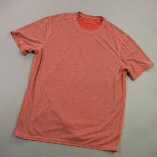 Tommy Bahama Shirt Mens Large Short Sleeve Crew Neck Stretch Lightweight Orange - Picture 2 of 9