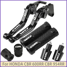 4PCS CNC Handle Grips End Cap Brake Clutch Levers For HONDA CBR 600RR CBR 954RR