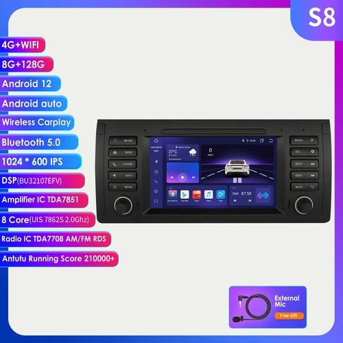 7" For BMW E39 525i 530i M5 Android 8+128G Car Stereo Carplay GPS Nav Wifi Radio - Picture 1 of 6