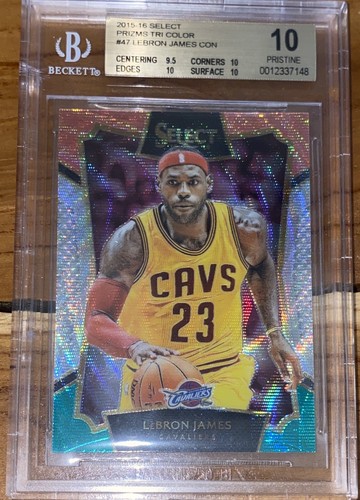 Pop 3!💎2015 LeBron James PANINI SELECT TRI COLOR GOLD PRIZM #47 BGS 10 PRISTINE - Picture 6 of 12