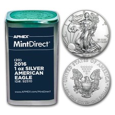 2016 1 Oz American Silver Eagles (20-coin Mintdirect® Tube)