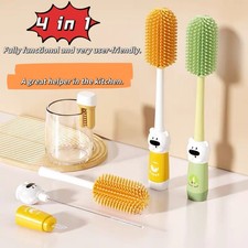 4 In 1 Multifunctional Bottle Brush Set Long Handle Cup Brush Cleaning Cup Brush