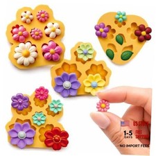 Mini Flower Silicone Mold Set for Chocolate, Resin  Fondant   Small Flower