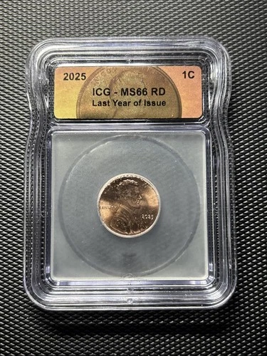 2025 Lincoln Cent ICG MS66 RD 🔥 Last Year of Issue High Grade Red Penny