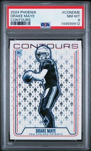 2024 PANINI PHOENIX CONTOURS #CONDME DRAKE MAYE ROOKIE RC PSA 8