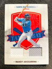 2021 Panini Chronicles Randy Arozarena America's Pastime Dual Jersey Relic Card