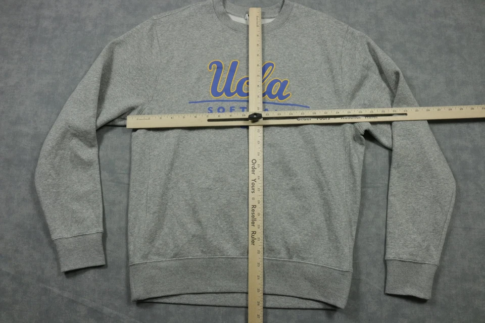 Sudadera UCLA Bruins Para Hombres Pequeña Gris NCAA Softbol Nike Cuello Redondo Pullover Foto 4 de 4
