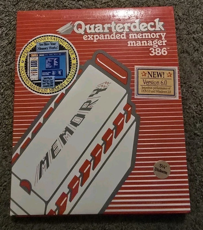 Vintage Quarterdeck Expanded Memory Manager 386